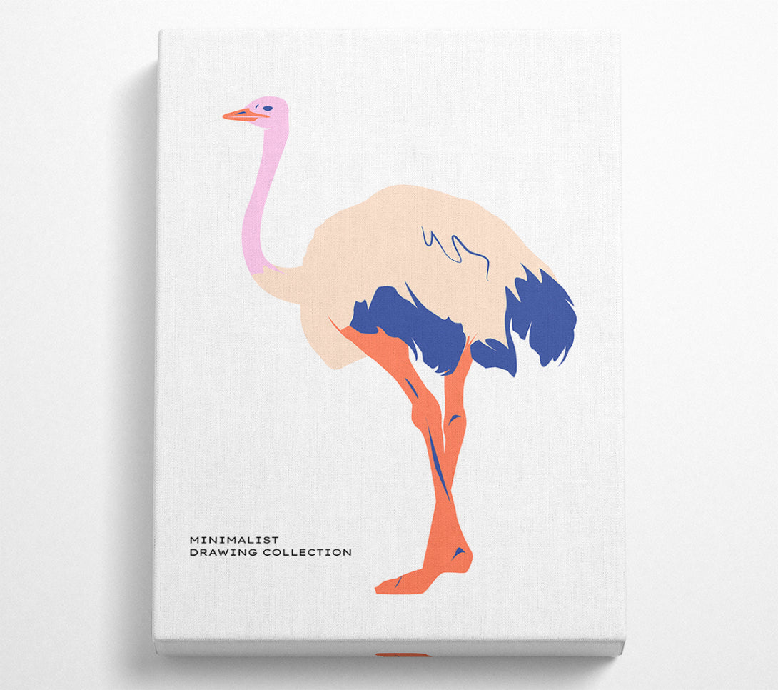  A Canvas Print of Minimalist Ostridge Canvas Print