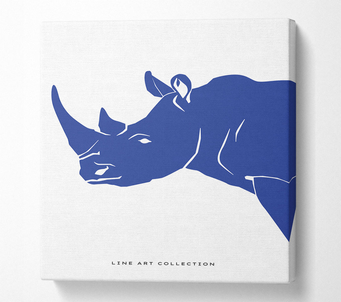  A Canvas Print of Blue Rhino Canvas Art