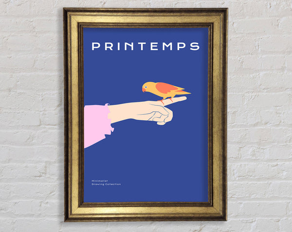 Bird On A Hand Framed Print