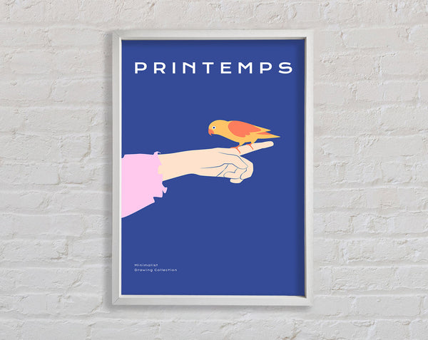 Bird On A Hand Framed Print
