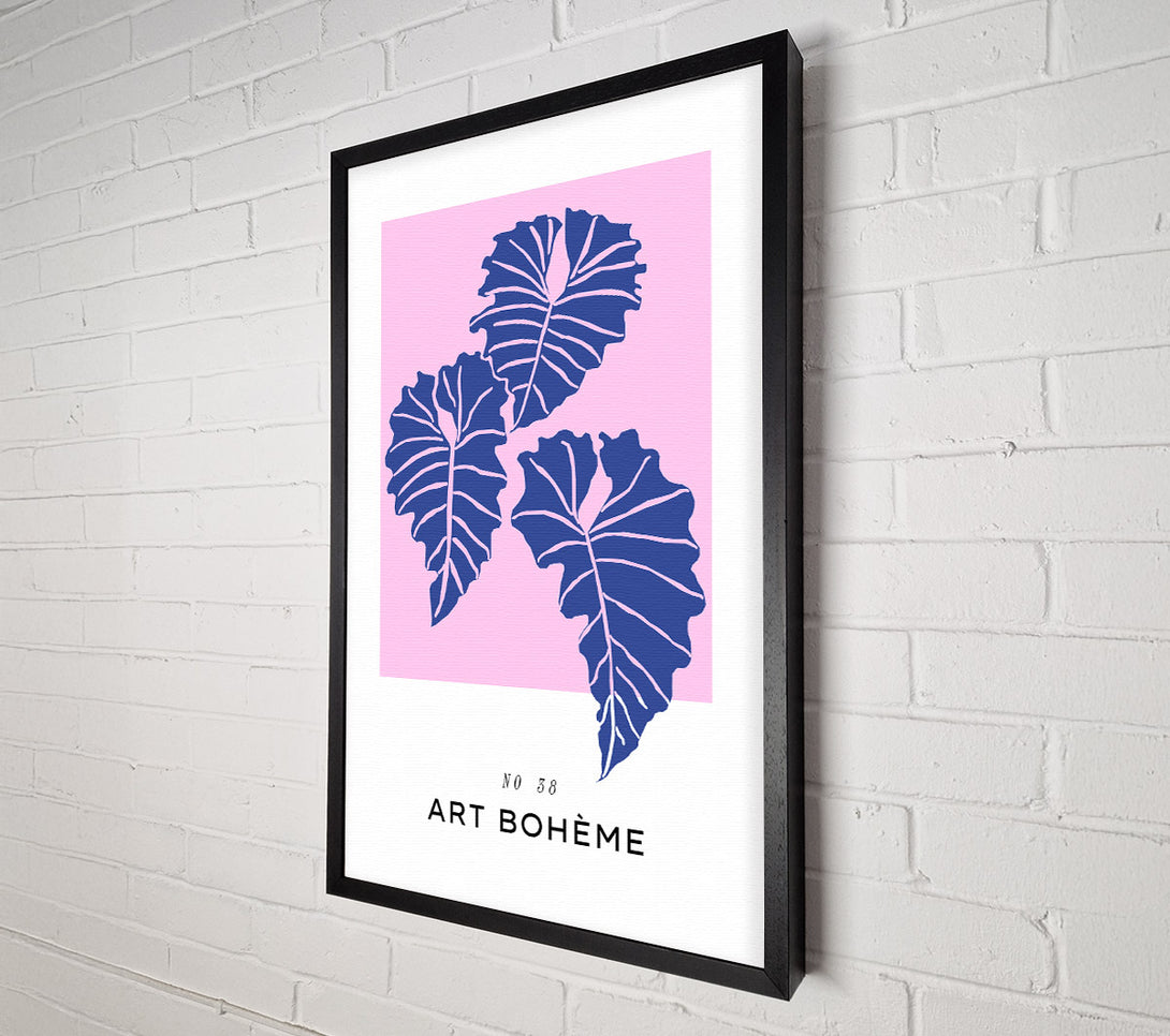  A Canvas Print of Beautiful Blue Leaves Canvas Wall Art