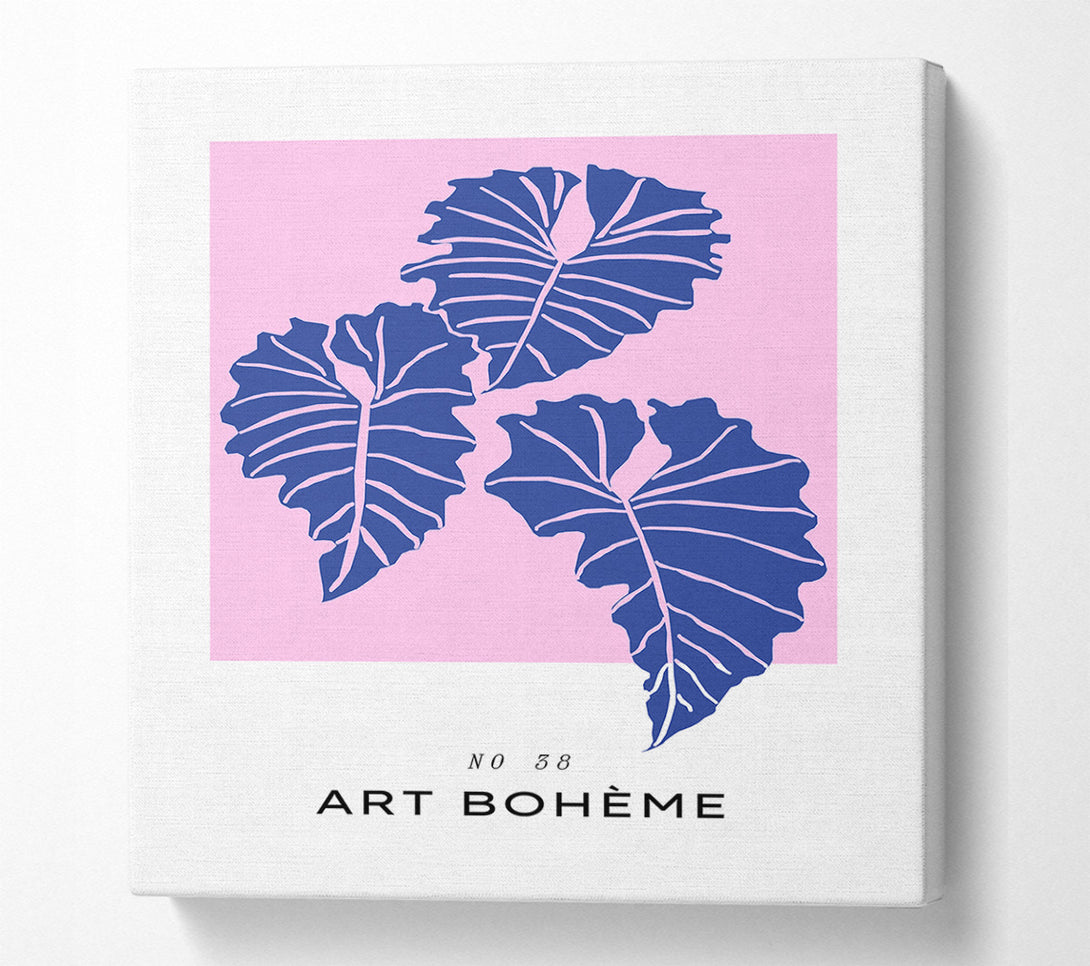  A Canvas Print of Beautiful Blue Leaves Canvas Wall Art