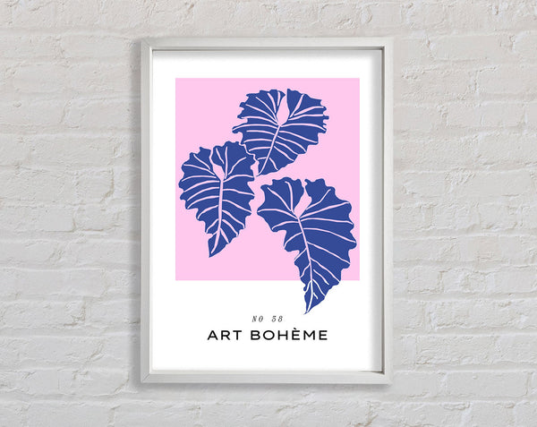Beautiful Blue Leaves Framed Print