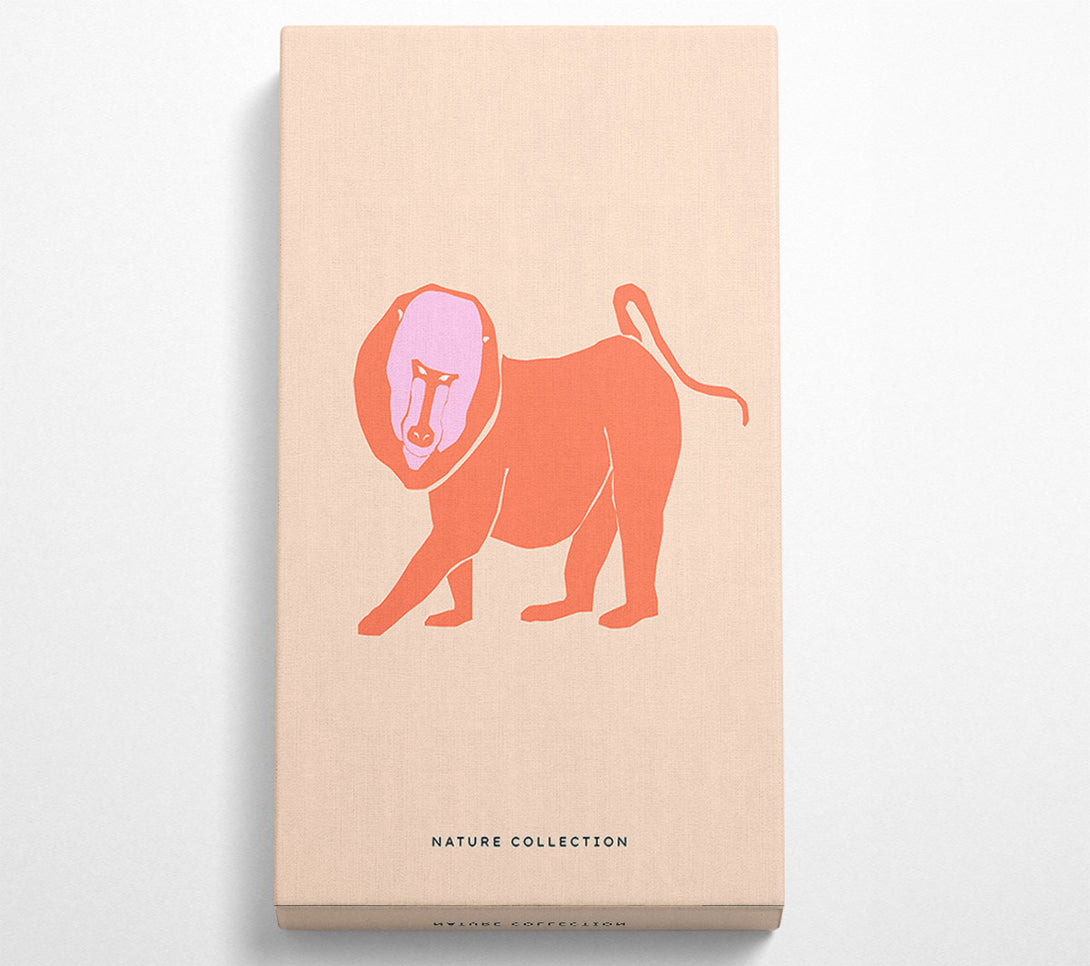  A Canvas Print of Orange Mandrill Canvas Print