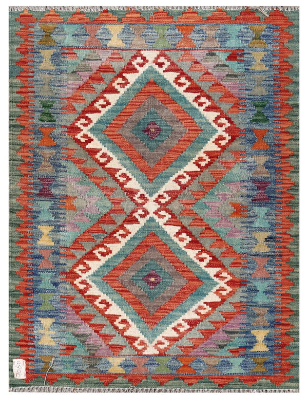 Maimana Afghanistan Kilim Rug - 117 x 88 cm