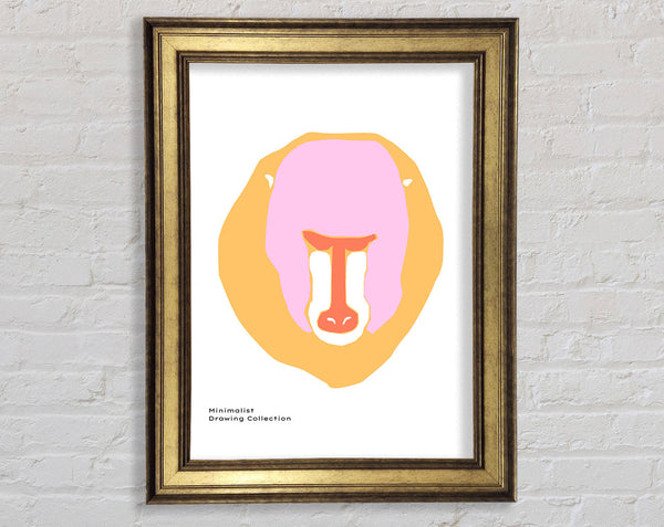 Mandrill Face Framed Print