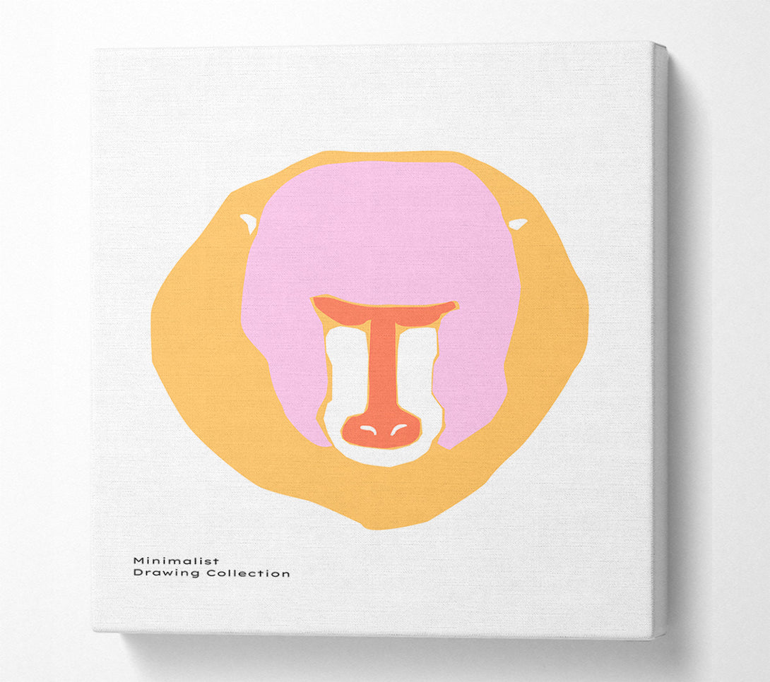  A Canvas Print of Mandrill Face Canvas Art