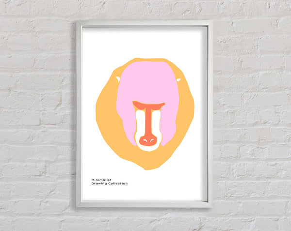 Mandrill Face Framed Print