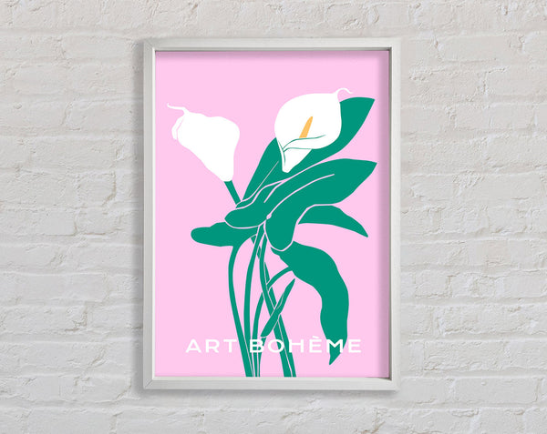 Lillies On Pink Framed Print