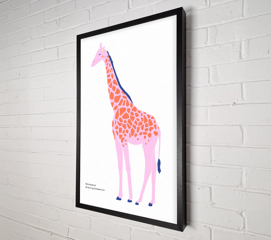  A Canvas Print of Pink Giraffe Canvas Art