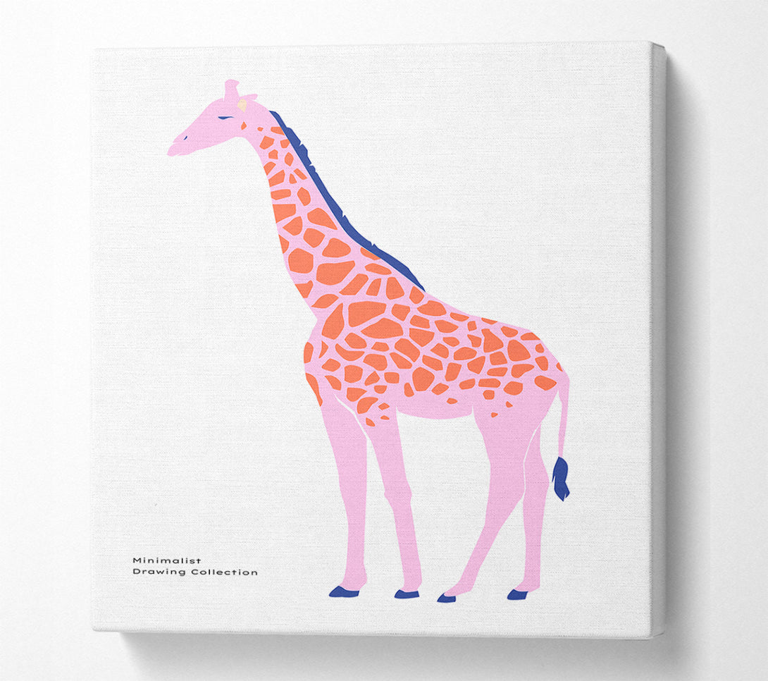  A Canvas Print of Pink Giraffe Canvas Art