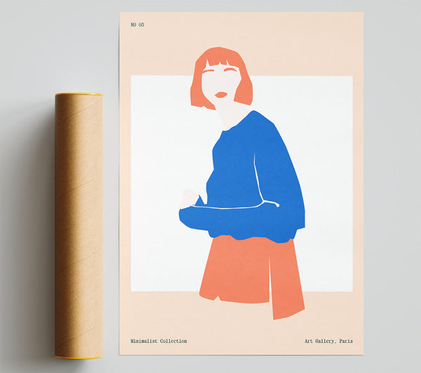 Orange Hair Woman Poster