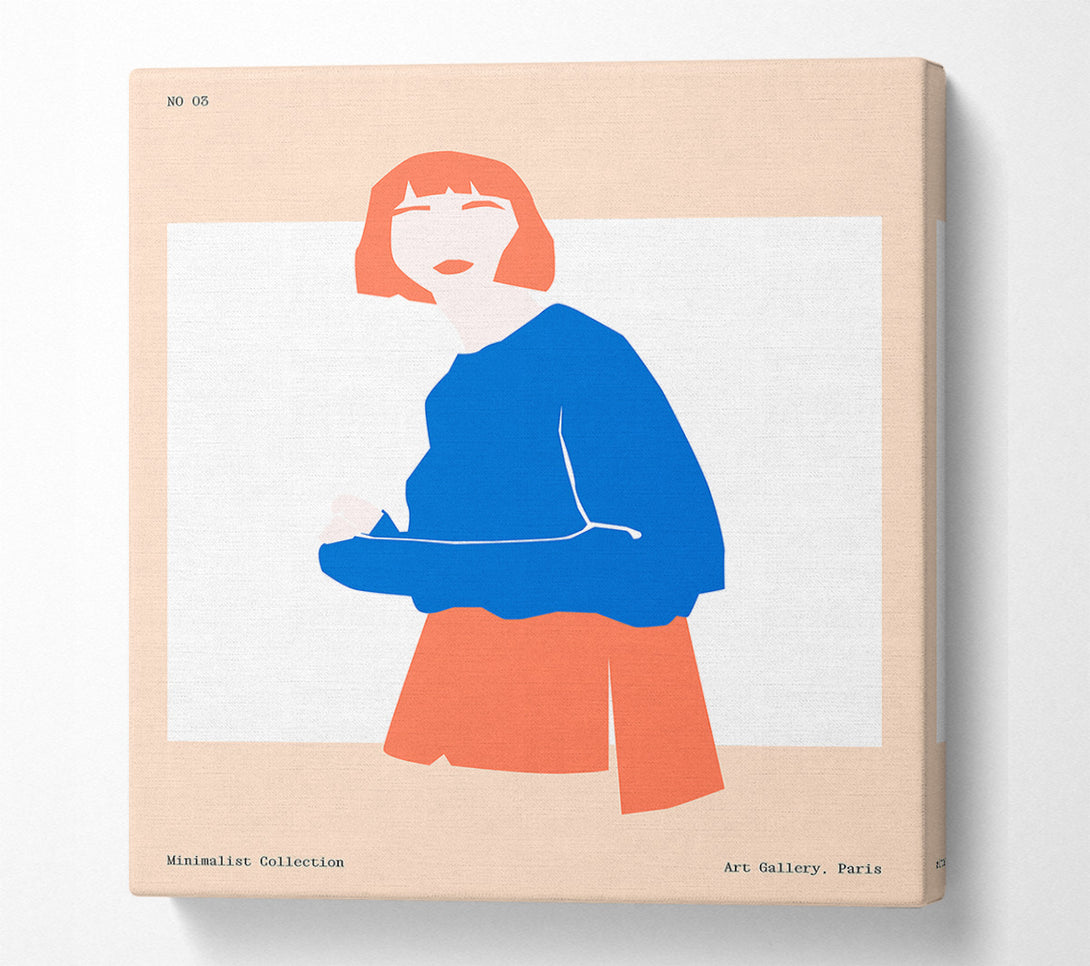  A Canvas Print of Orange Hair Woman Canvas Wall Art