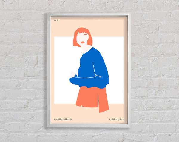 Orange Hair Woman Framed Print
