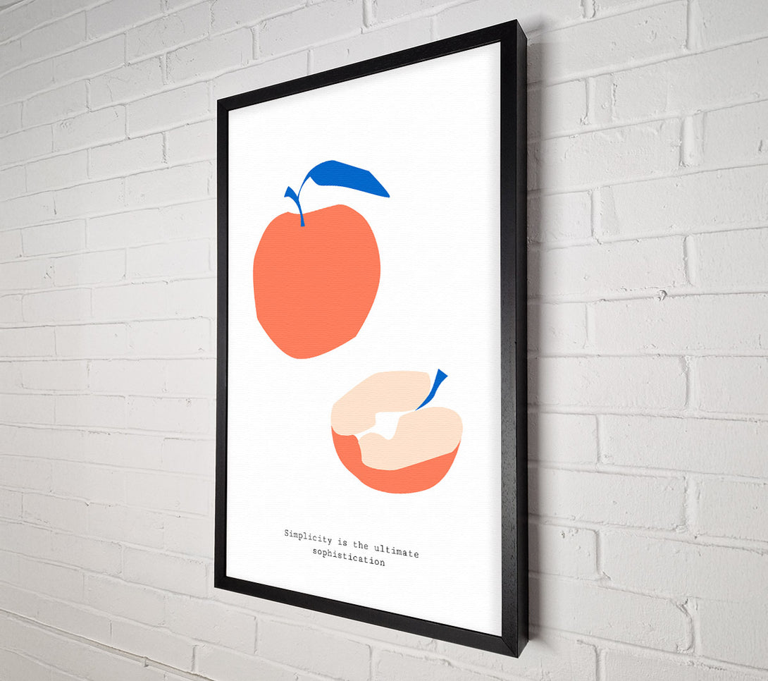  A Canvas Print of Simple Apple Canvas Print