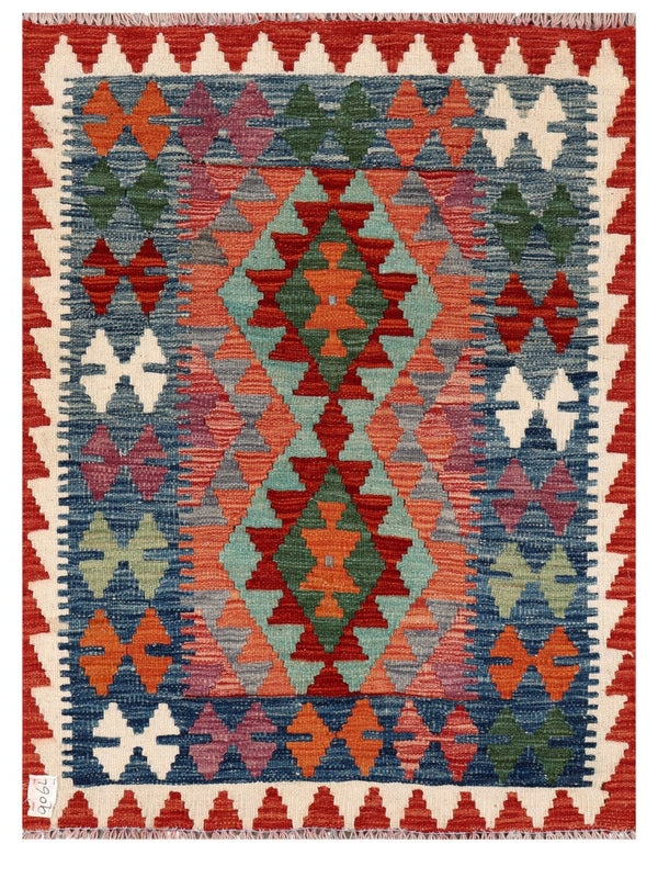 Maimana Afghanistan Kilim Rug - 117 x 87 cm