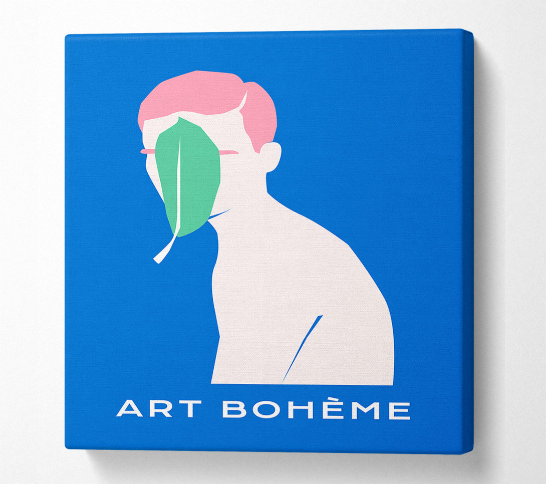  A Canvas Print of The Leaf On His Face Canvas Print