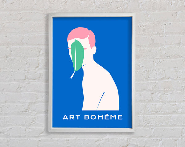 The Leaf On His Face Framed Print