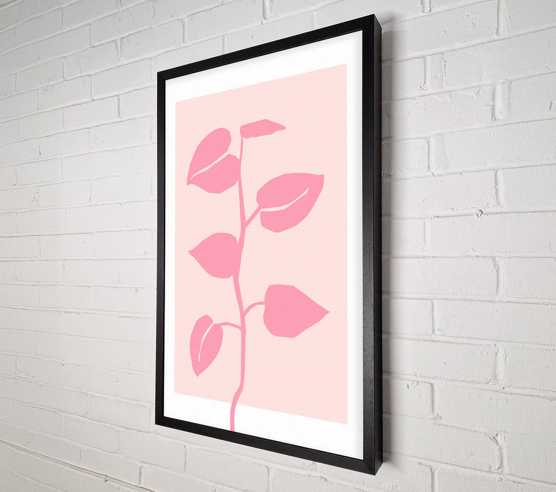  A Canvas Print of Simple Pink Plant Canvas Wall Art