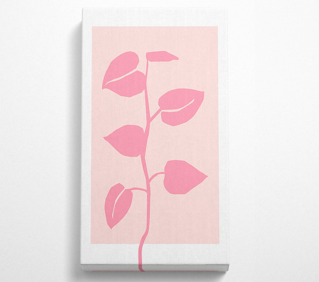  A Canvas Print of Simple Pink Plant Canvas Wall Art