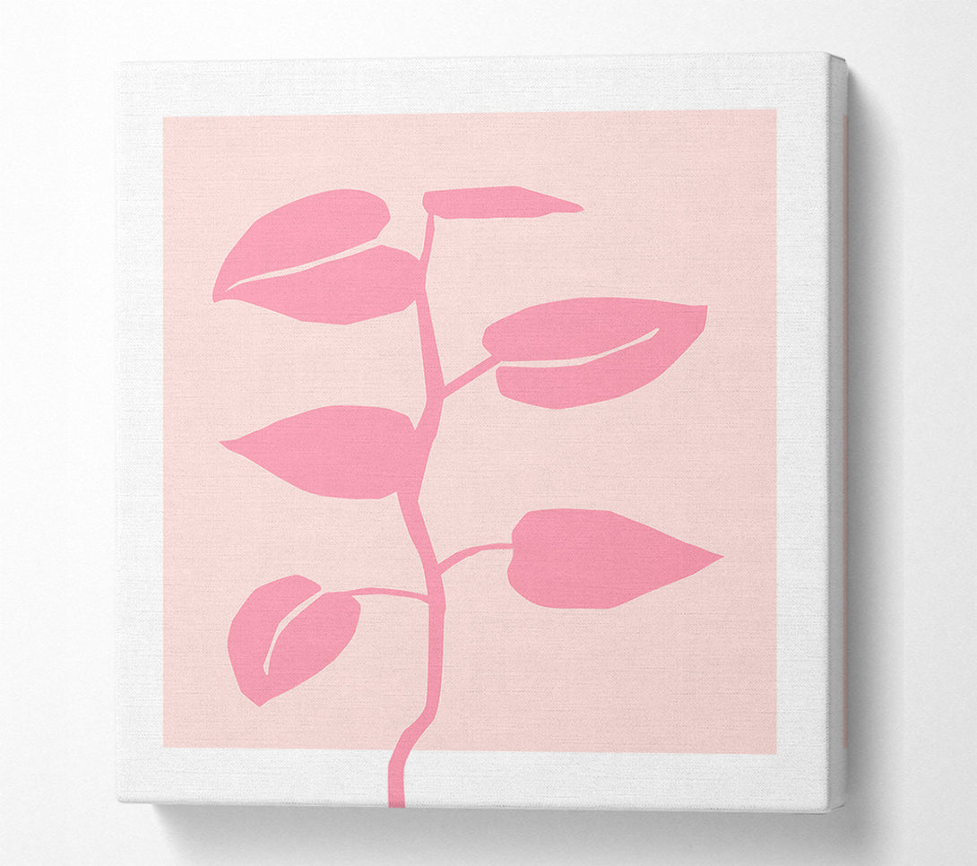  A Canvas Print of Simple Pink Plant Canvas Wall Art