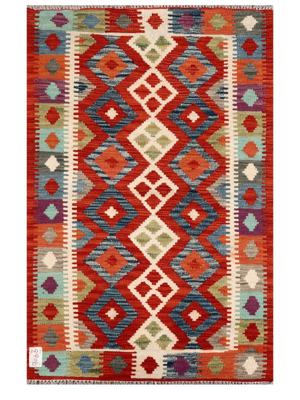 Maimana Afghanistan Kilim Rug - 123 x 80 cm