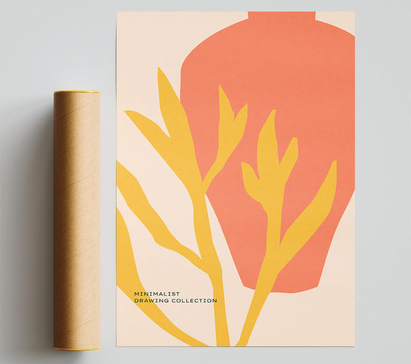 Yellow Plant And Vase Giclee Print