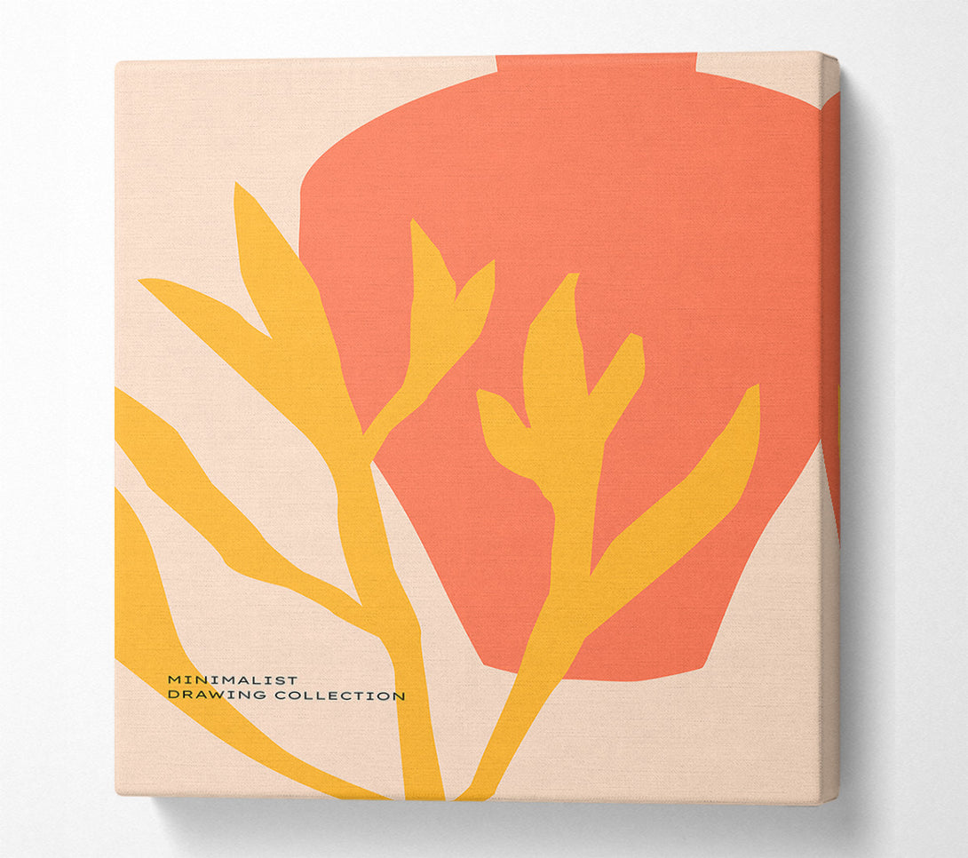  A Canvas Print of Yellow Plant And Vase Canvas Art