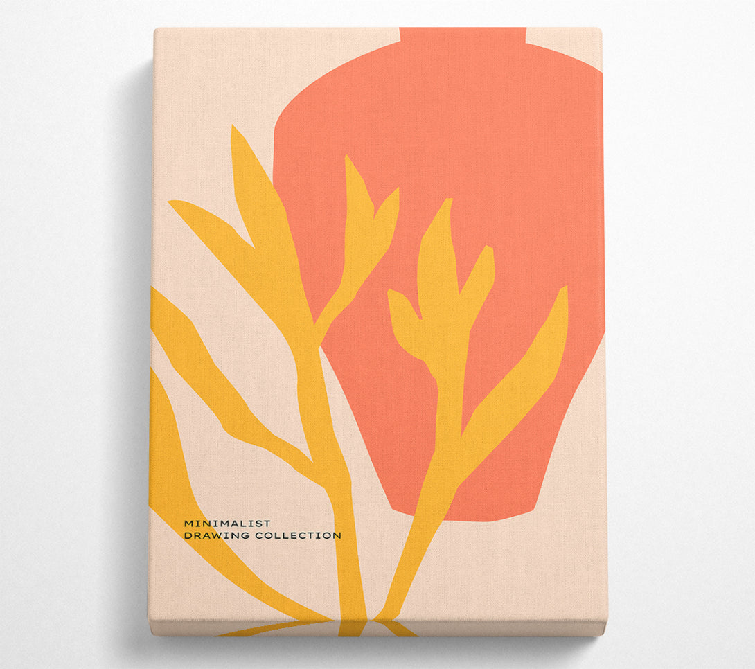  A Canvas Print of Yellow Plant And Vase Canvas Art