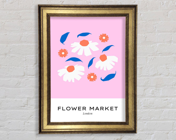 London Flower Market Framed Print