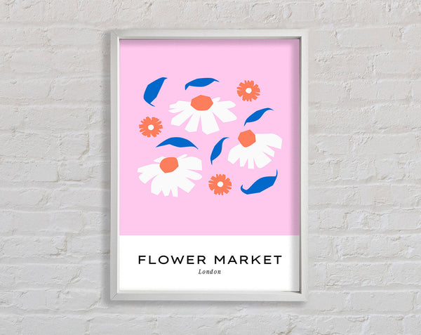 London Flower Market Framed Print