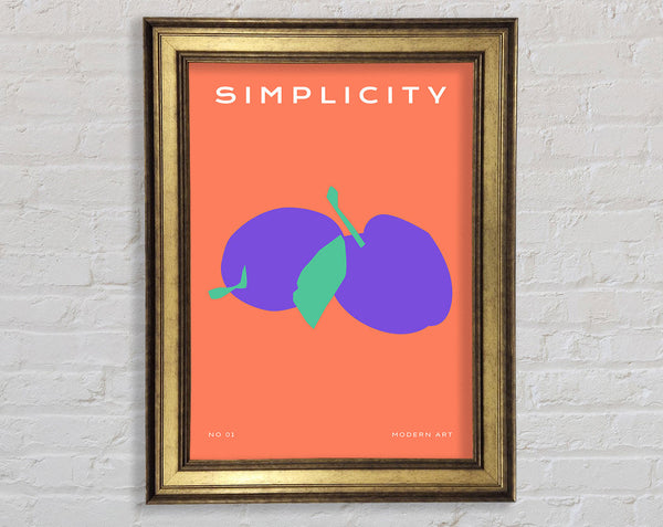 Striking Plums Framed Print