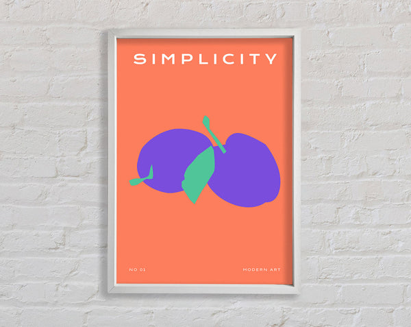 Striking Plums Framed Print