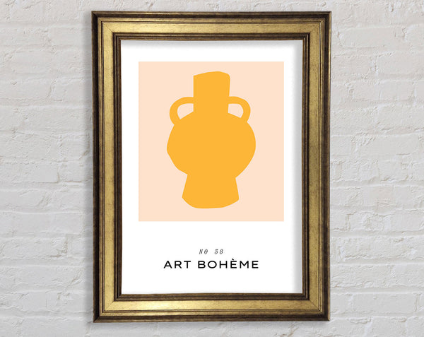 Simple Yellow Vase Framed Print