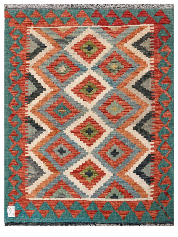 Maimana Afghanistan Kilim Rug - 114 x 87 cm