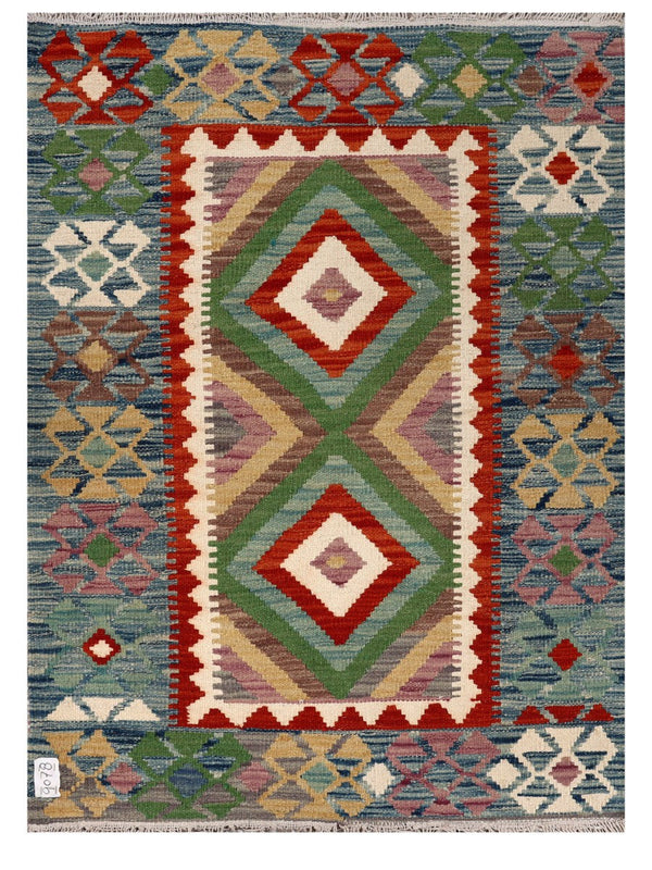 Maimana Afghanistan Kilim Rug - 122 x 89 cm