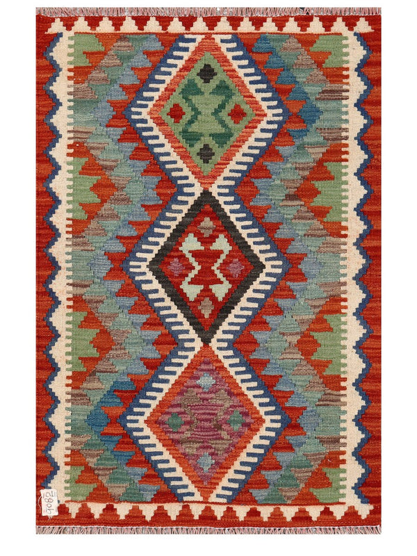 Maimana Afghanistan Kilim Rug - 122 x 80 cm