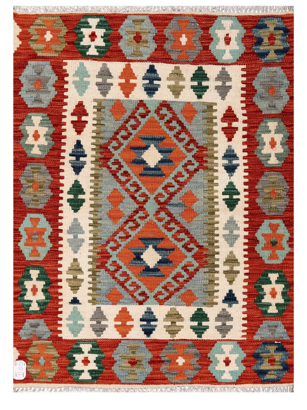 Maimana Afghanistan Kilim Rug - 121 x 88 cm