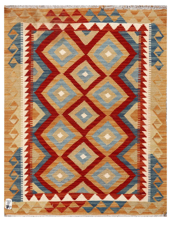Maimana Afghanistan Kilim Rug - 115 x 89 cm