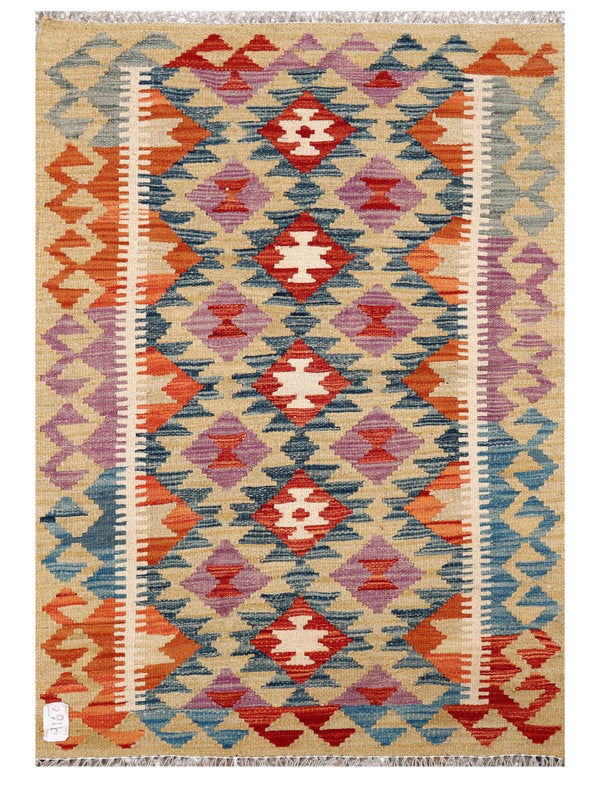 Maimana Afghanistan Kilim Rug - 117 x 82 cm