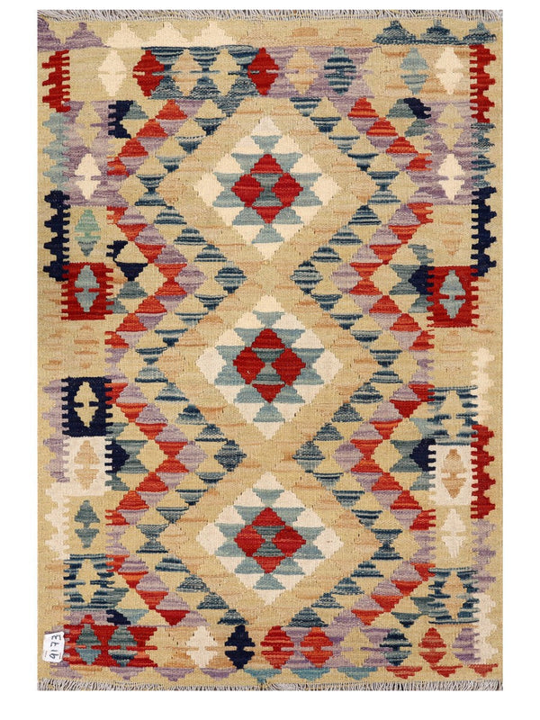 Maimana Afghanistan Kilim Rug - 121 x 82 cm