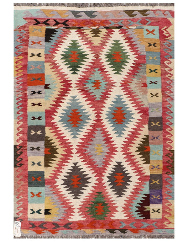 Maimana Afghanistan Kilim Rug - 193 x132 cm