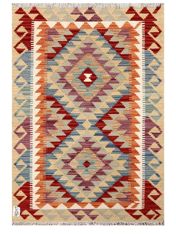 Maimana Afghanistan Kilim Rug - 118 x 81 cm