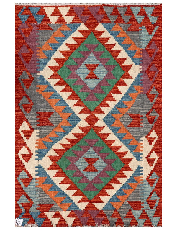 Maimana Afghanistan Kilim Rug - 120 x 79 cm