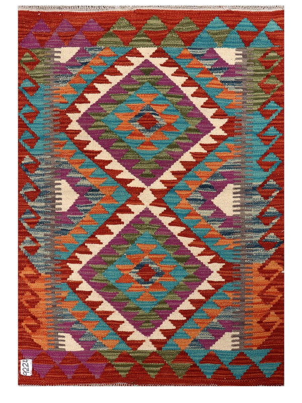 Maimana Afghanistan Kilim Rug - 120 x 86 cm