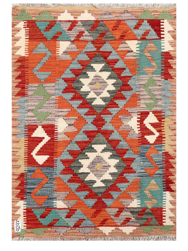 Maimana Afghanistan Kilim Rug - 118 x 82 cm