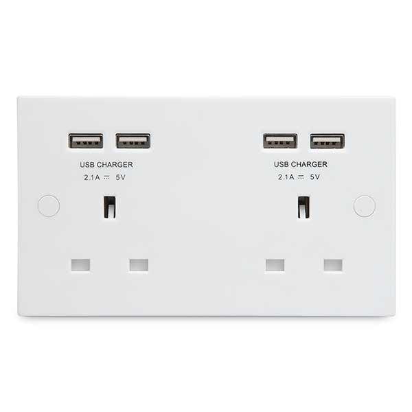BG 924U44 Socket Switched With USB Charger 2G