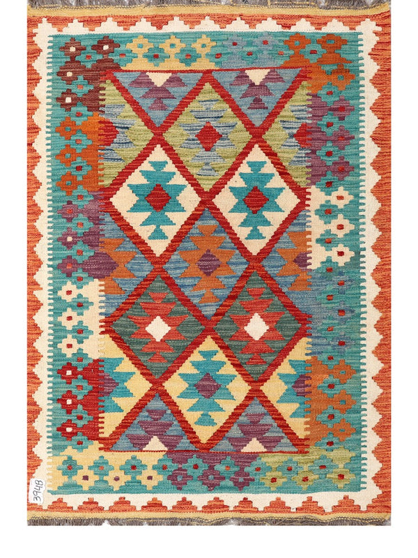 Maimana Afghanistan Kilim Rug - 198 x102 cm