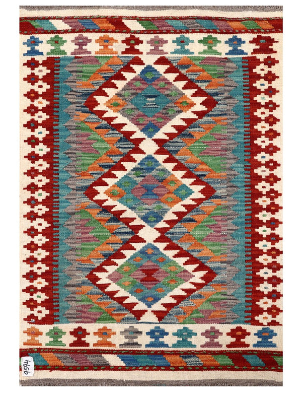 Maimana Afghanistan Kilim Rug - 117 x 81 cm