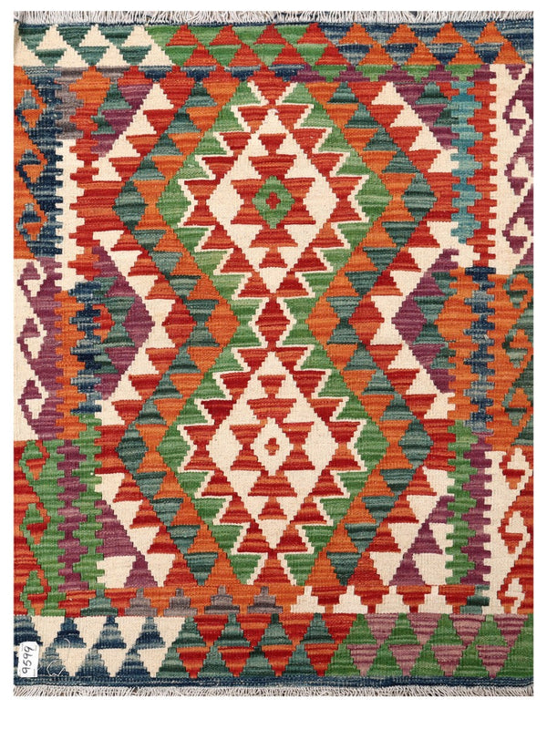 Maimana Afghanistan Kilim Rug - 120 x 91 cm